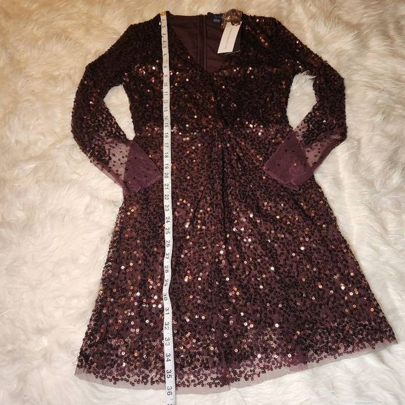 New French Connection Emille Sequin Sheath Dress - Picture 9 of 10